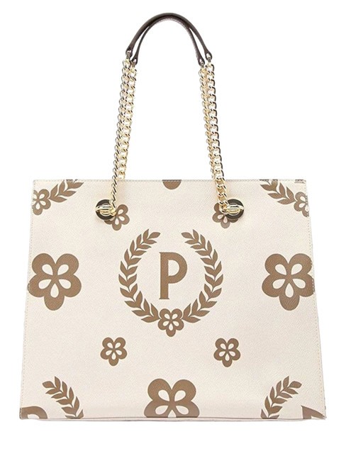 POLLINI HERITAGE  Bolsa de la compra con estampado all over Marfil - Bolsos Mujer