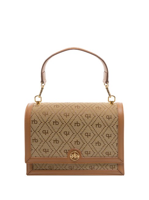 ROCCOBAROCCO FRIDA Bolso satchel en tejido jacquard natural - Bolsos Mujer