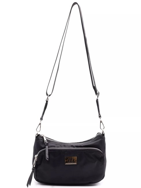 ROCCOBAROCCO GLORIA Bolso bandolera con bolsillo negro - Bolsos Mujer