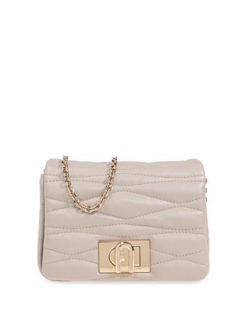 FURLA 1927 Bolso bandolera mini de piel vainilla - Bolsos Mujer