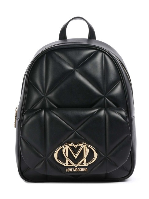 LOVE MOSCHINO GEOMETRIC Mochila con bolsillo negro - Bolsos Mujer