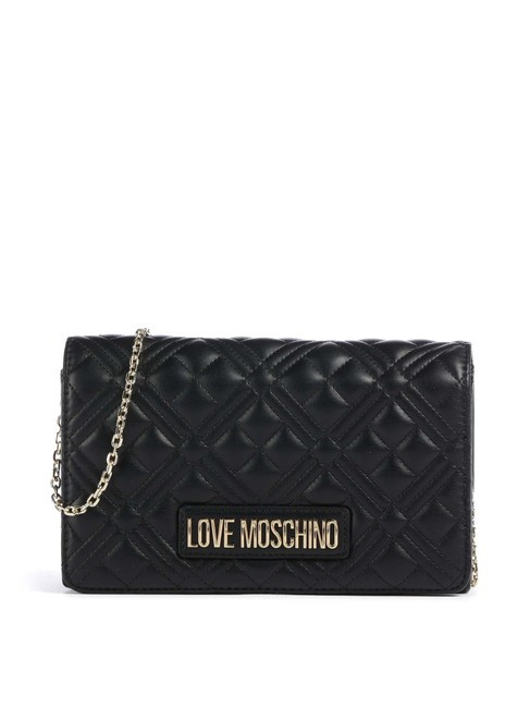 LOVE MOSCHINO QUILTED Bolso con solapa para el hombro negro - Bolsos Mujer