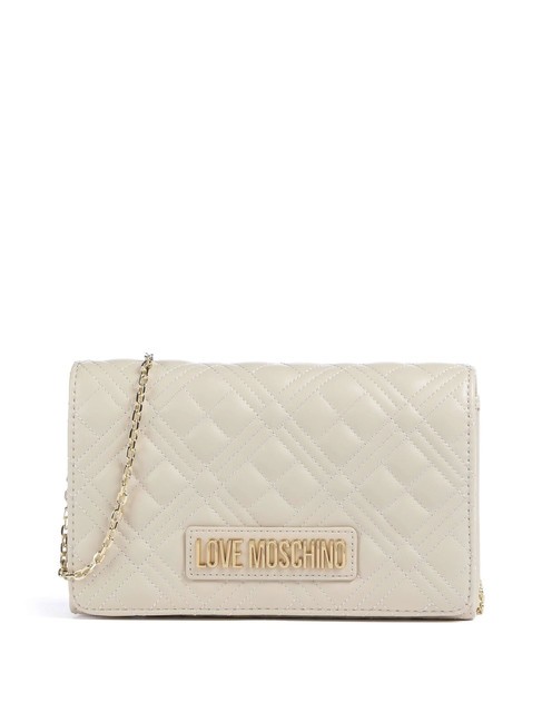 LOVE MOSCHINO QUILTED Bolso con solapa para el hombro Marfil - Bolsos Mujer