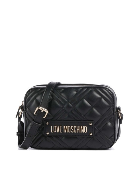 LOVE MOSCHINO QUILTED Estuche para cámara con correa para el hombro negro - Bolsos Mujer