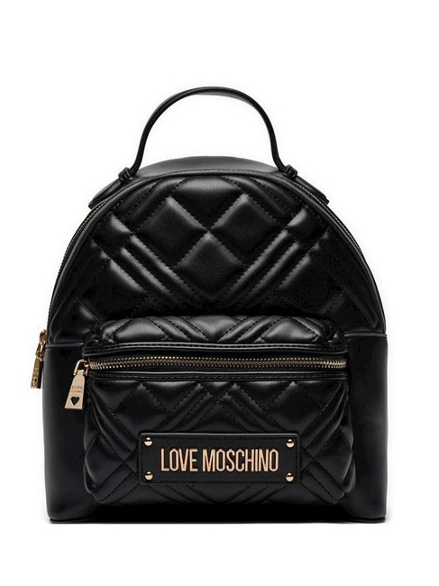 LOVE MOSCHINO QUILTED Mochila con bolsillo negro - Bolsos Mujer