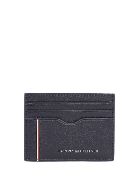 TOMMY HILFIGER TH CORP Tarjetero plano de piel espacio azul - Carteras Hombre