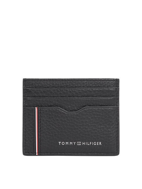 TOMMY HILFIGER TH CORP Tarjetero plano de piel negro - Carteras Hombre