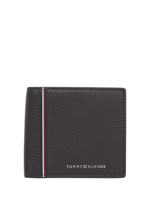 TOMMY HILFIGER TH CORP Cartera de cuero negro - Carteras Hombre