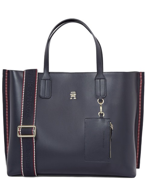 TOMMY HILFIGER TH DISTINCT Bolso de mano, con bandolera extraíble. corporación azul espacial - Bolsos Mujer