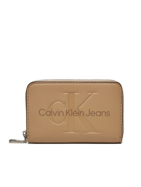 CALVIN KLEIN SCULPTED Cartera con cremallera vajilla - Carteras Mujer