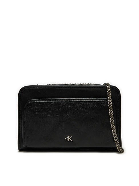 CALVIN KLEIN UTILITY Bolso bandolera pequeño de metal pvh negro - Bolsos Mujer