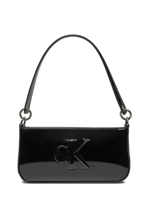 CALVIN KLEIN SCULPTED Bolso bandolera efecto charol pvh negro - Bolsos Mujer