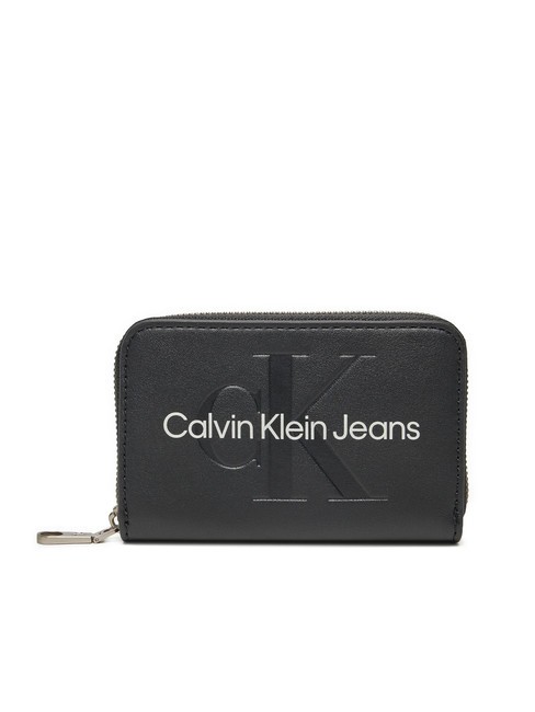 CALVIN KLEIN SCULPTED Cartera con cremallera pvh negro - Carteras Mujer