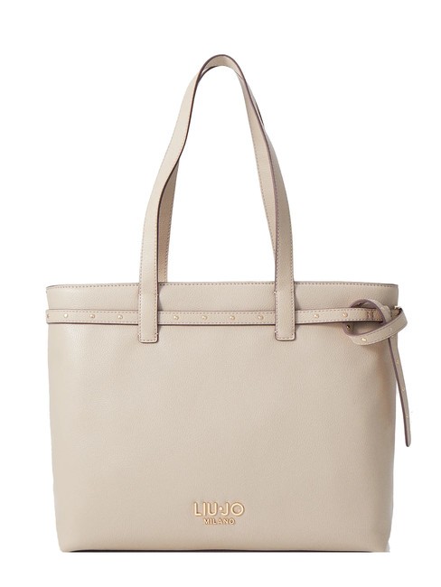 LIUJO EVRIM Bolso shopping con tachuelas NEUTRAL - Bolsos Mujer