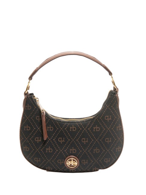 ROCCOBAROCCO FRIDA Bolso hobo en tejido jacquard chocolate - Bolsos Mujer