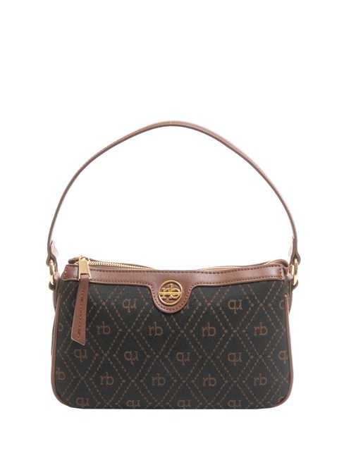 ROCCOBAROCCO FRIDA Bolso bajo el brazo de tejido jacquard chocolate - Bolsos Mujer