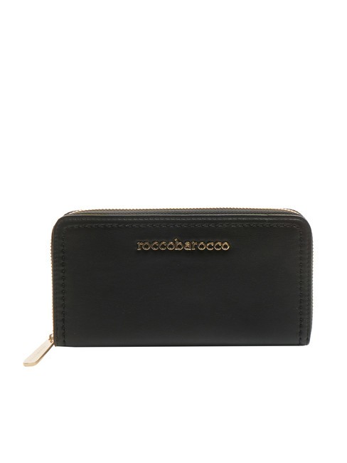 ROCCOBAROCCO GAIA Cartera grande con cremallera alrededor negro - Carteras Mujer