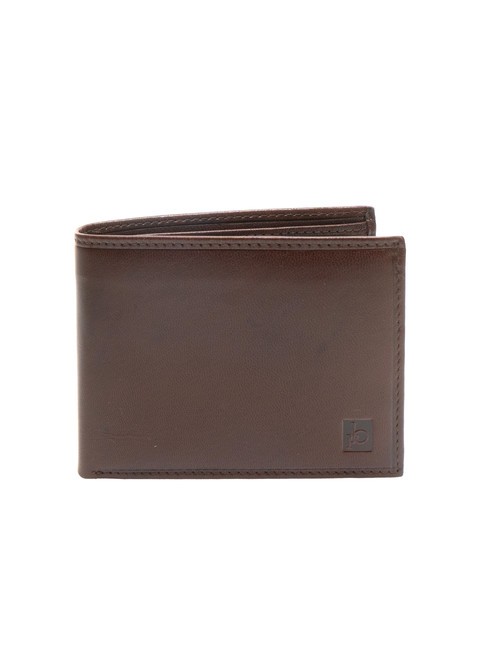 ROCCOBAROCCO PLAIN Cartera de piel con monedero marron oscuro - Carteras Hombre