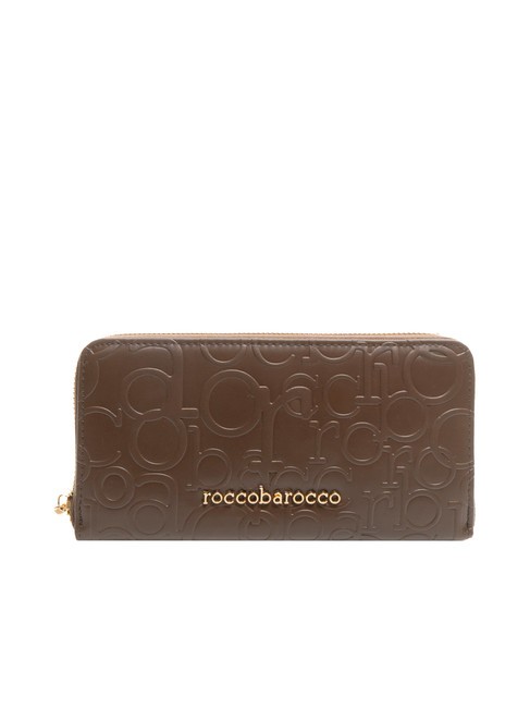 ROCCOBAROCCO BELLA Cartera grande con cremallera alrededor chocolate - Carteras Mujer