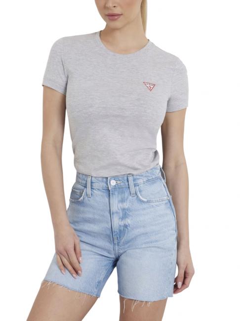 GUESS MINI TRIANGLE Camiseta slim fit gris claro melange m - camiseta