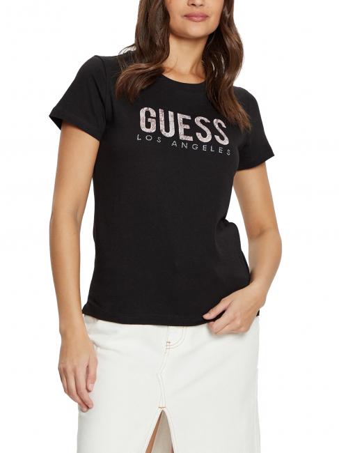 GUESS SS CN PYTHON Camiseta de algodón jetbla - camiseta