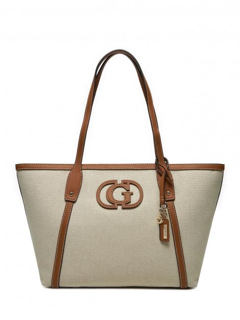 GUESS SEBINA Bolso shopping al hombro natural/caramelo - Bolsos Mujer