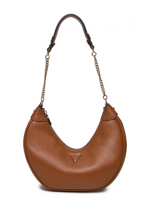 GUESS FEDORA Bolso de hombro con asa de cadena COGNAC - Bolsos Mujer