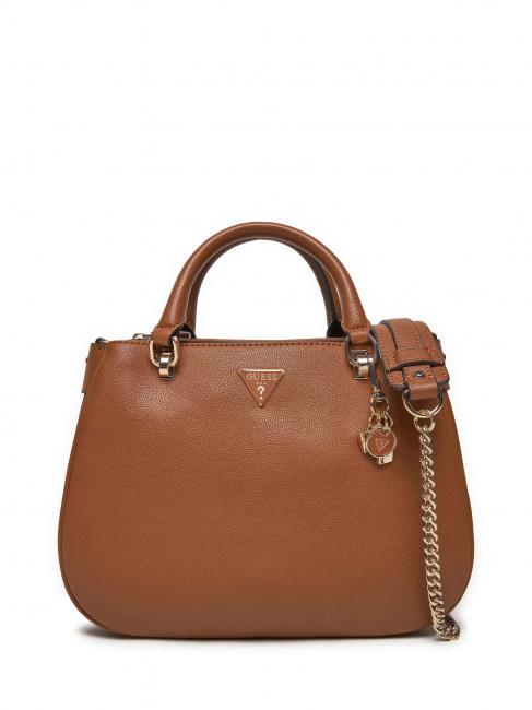 GUESS FEDORA Bolso de mano con bandolera COGNAC - Bolsos Mujer