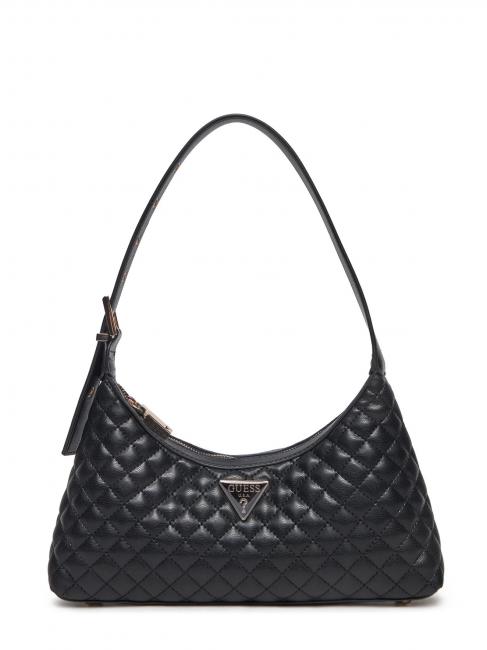 GUESS ECO RIANEE Bolso de hombro acolchado NEGRO - Bolsos Mujer