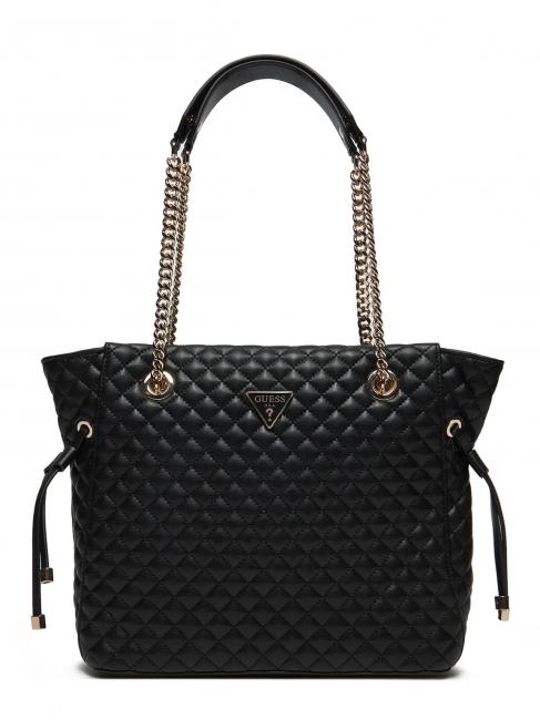 GUESS ECO RIANEE Bolso de hombro acolchado NEGRO - Bolsos Mujer