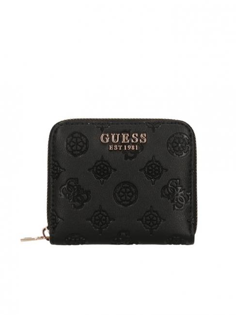 GUESS GERTY Cartera pequeña con logo de peonía NEGRO - Carteras Mujer