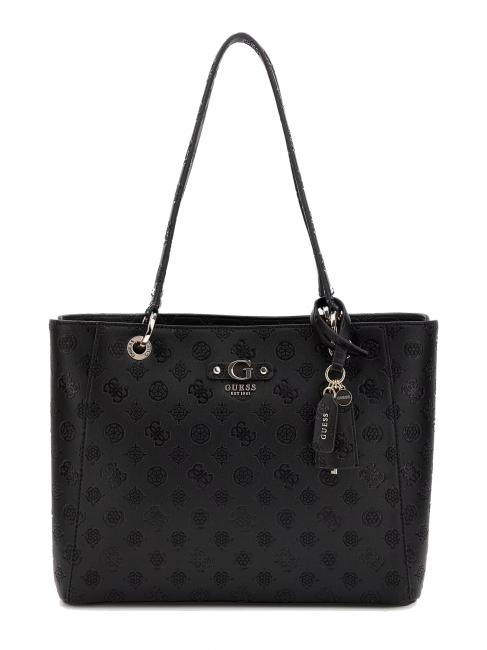 GUESS GERTY bolso shopper con logo de peonía 4G NEGRO - Bolsos Mujer