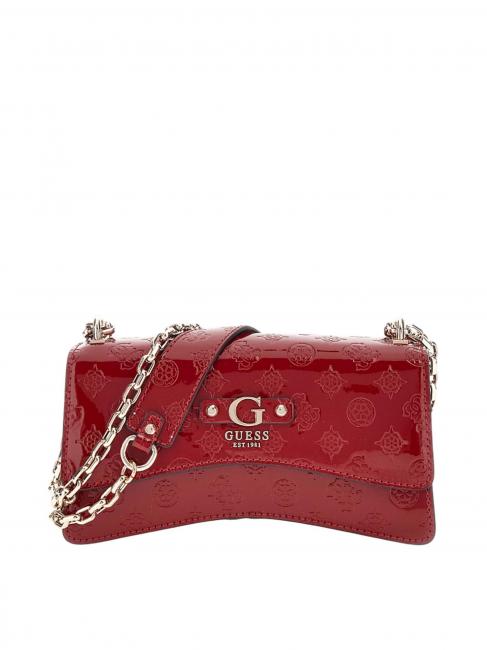 GUESS GERTY Bolso convertible brillante ROJO - Bolsos Mujer