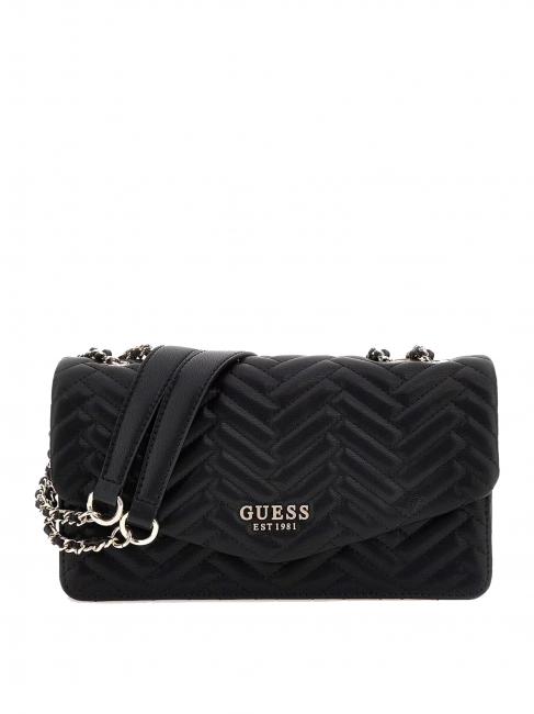 GUESS ANNING Bolso acolchado convertible NEGRO - Bolsos Mujer