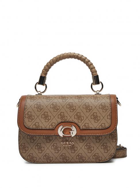 GUESS ORLINA Bolso de mano pequeño con bandolera logotipo de café con leche / marrón - Bolsos Mujer