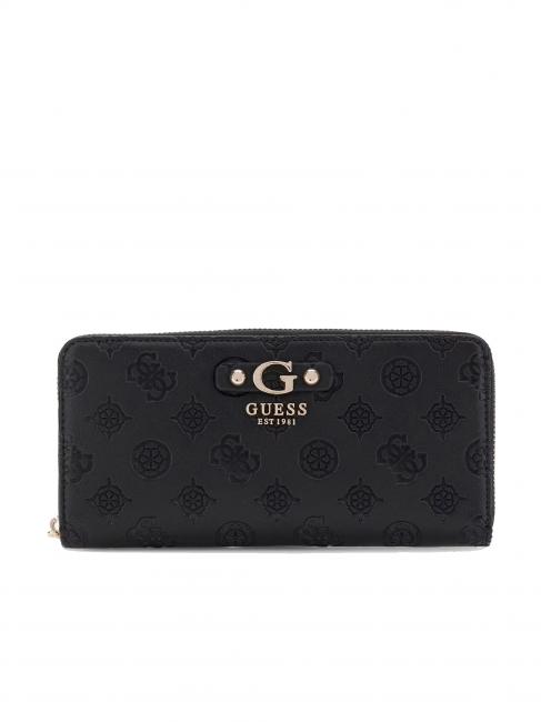 GUESS GERTY Cartera grande con logo de peonía NEGRO - Carteras Mujer