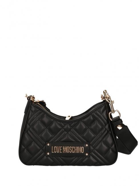 LOVE MOSCHINO GEOMETRIC QUILTED Bolso de hombro negro - Bolsos Mujer