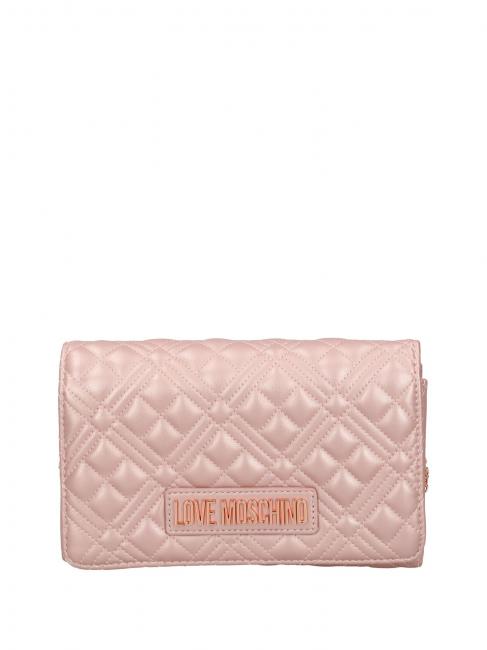 LOVE MOSCHINO QUILTED Bolso de mano con bandolera de cadena polvo - Bolsos Mujer