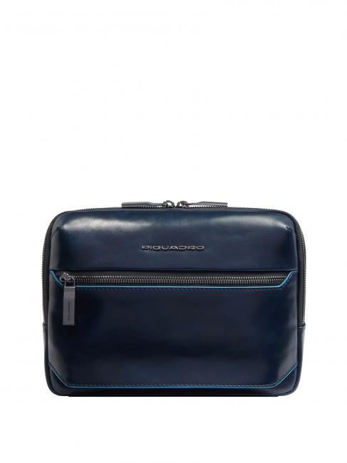 PIQUADRO BLUE SQUARE  Bolsa para iPad con bolsillo para airpods azul - Bandoleras Hombre