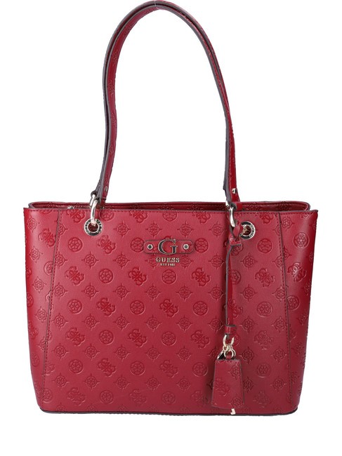 GUESS GERTY bolso shopper con logo de peonía 4G burdeos - Bolsos Mujer