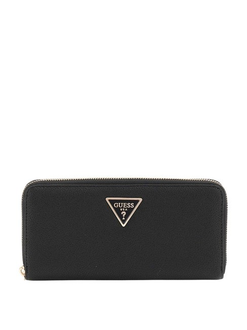 GUESS LAUREL Cartera grande con cremallera alrededor NEGRO - Carteras Mujer