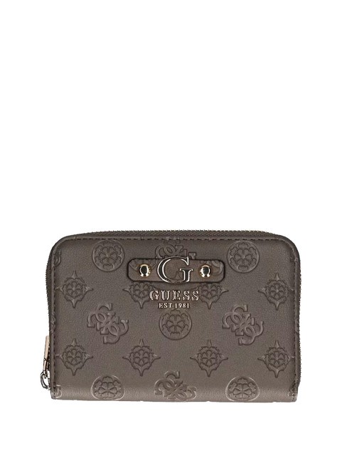 GUESS GERTY Cartera mediana con logo peonía marrón oscuro - Carteras Mujer