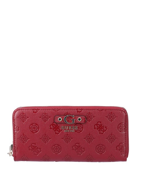 GUESS GERTY Cartera grande con logo de peonía burdeos - Carteras Mujer