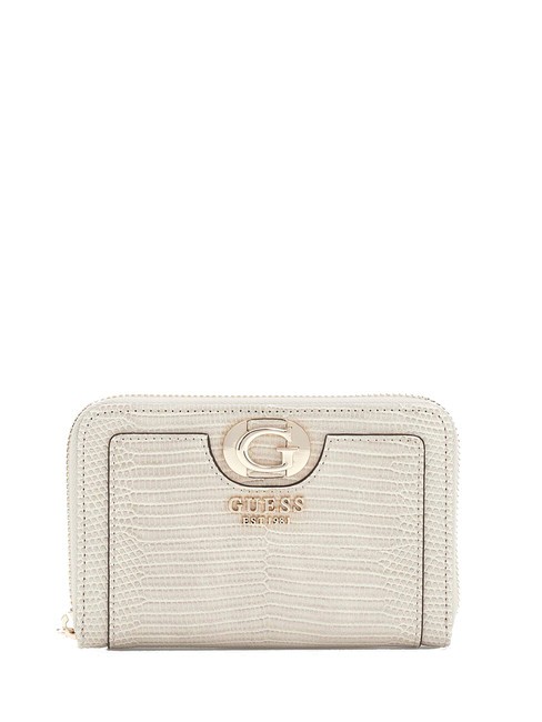 GUESS ORLINA Cartera mediana st lagarto gris pardo - Carteras Mujer