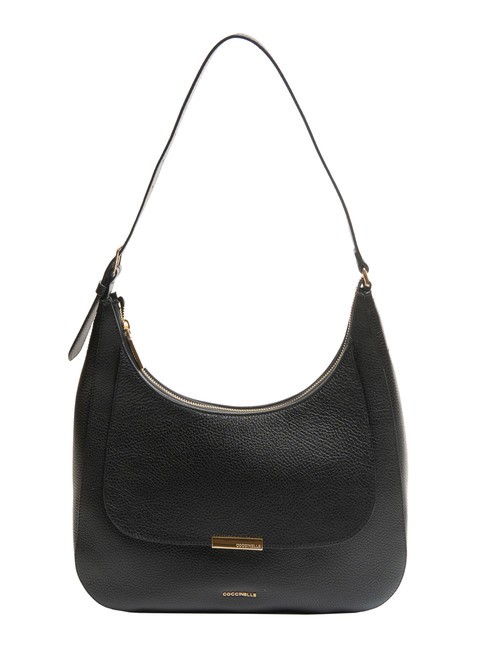 COCCINELLE CHER Bolso bandolera de piel martillada negro - Bolsos Mujer