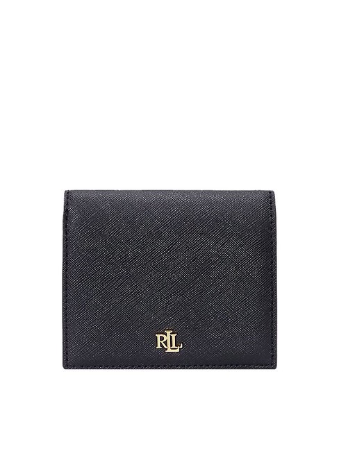 RALPH LAUREN COMPACT Cartera pequeña de piel NEGRO - Carteras Mujer