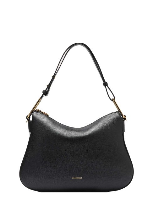 COCCINELLE MAGIE SOFT Bolso bandolera de piel martillada negro - Bolsos Mujer