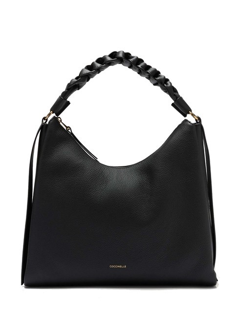 COCCINELLE BOHEME GRANA DOUBLE Bolso bandolera grande de piel negro/cuero - Bolsos Mujer