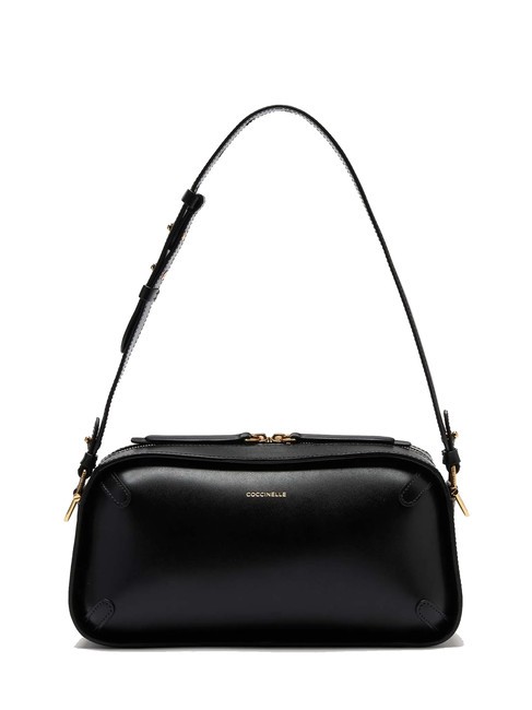 COCCINELLE MALETA CALF Bolso bandolera de piel lisa negro - Bolsos Mujer