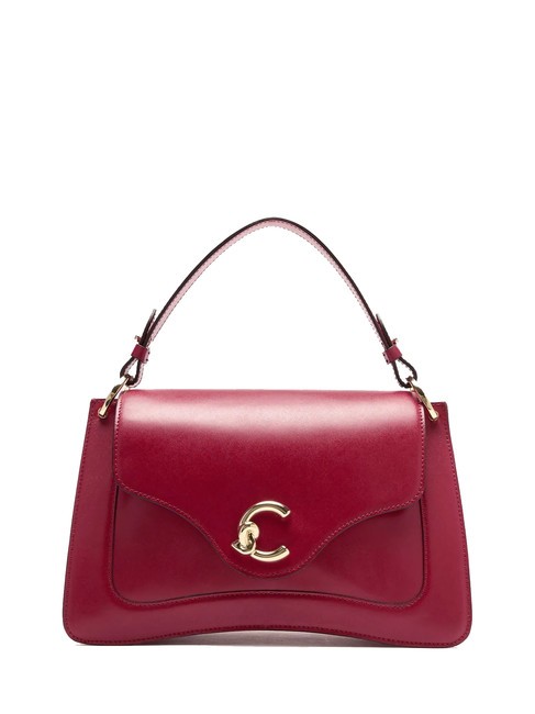 COCCINELLE C-ME CALF COCKER Bolso maletín de piel con bandolera sangría - Bolsos Mujer